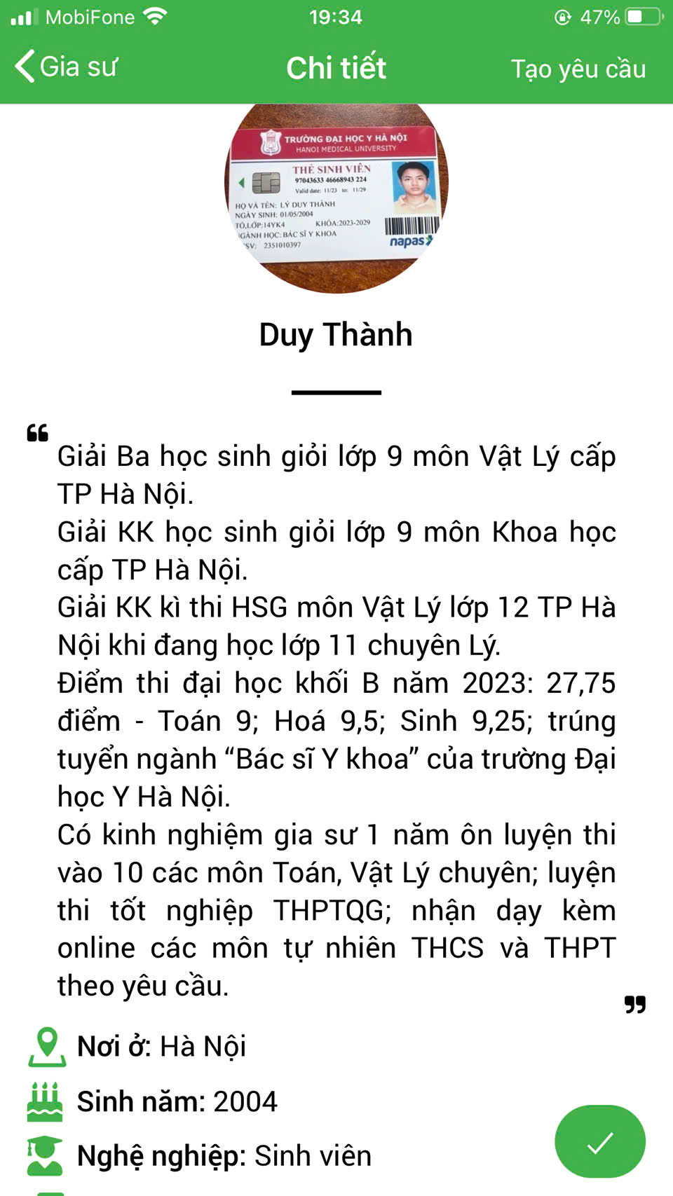 dạy kèm tại hà nội